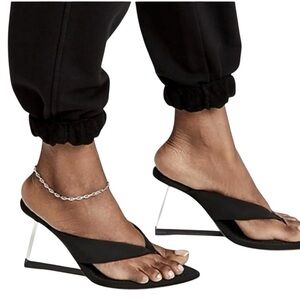 NIB Good American Cinder-f*Cking-rella Thong Sandals - Size 11